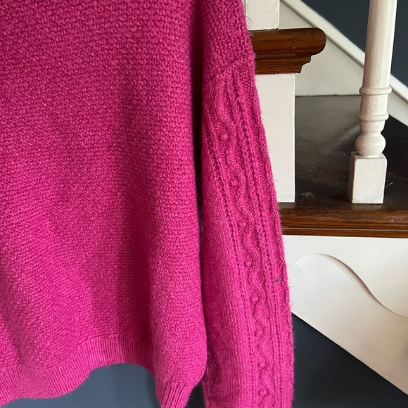 Free People Every Cloud Pullover Fuchsia Fizz - SZ Large - New - Picture 8 of 9